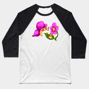 Butterfly and Caterpillar Baseball T-Shirt